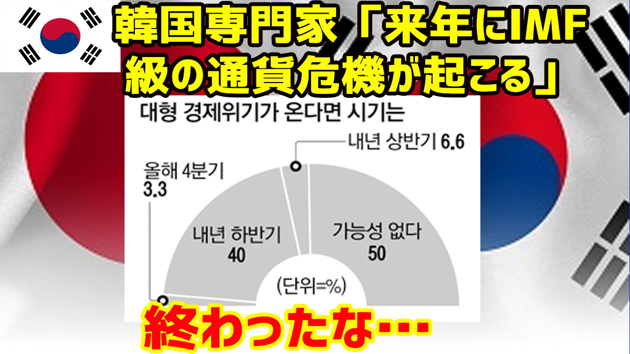 韓国専門家 来年にimf級の通貨危機が起こる カイカイch 日韓交流掲示板サイト